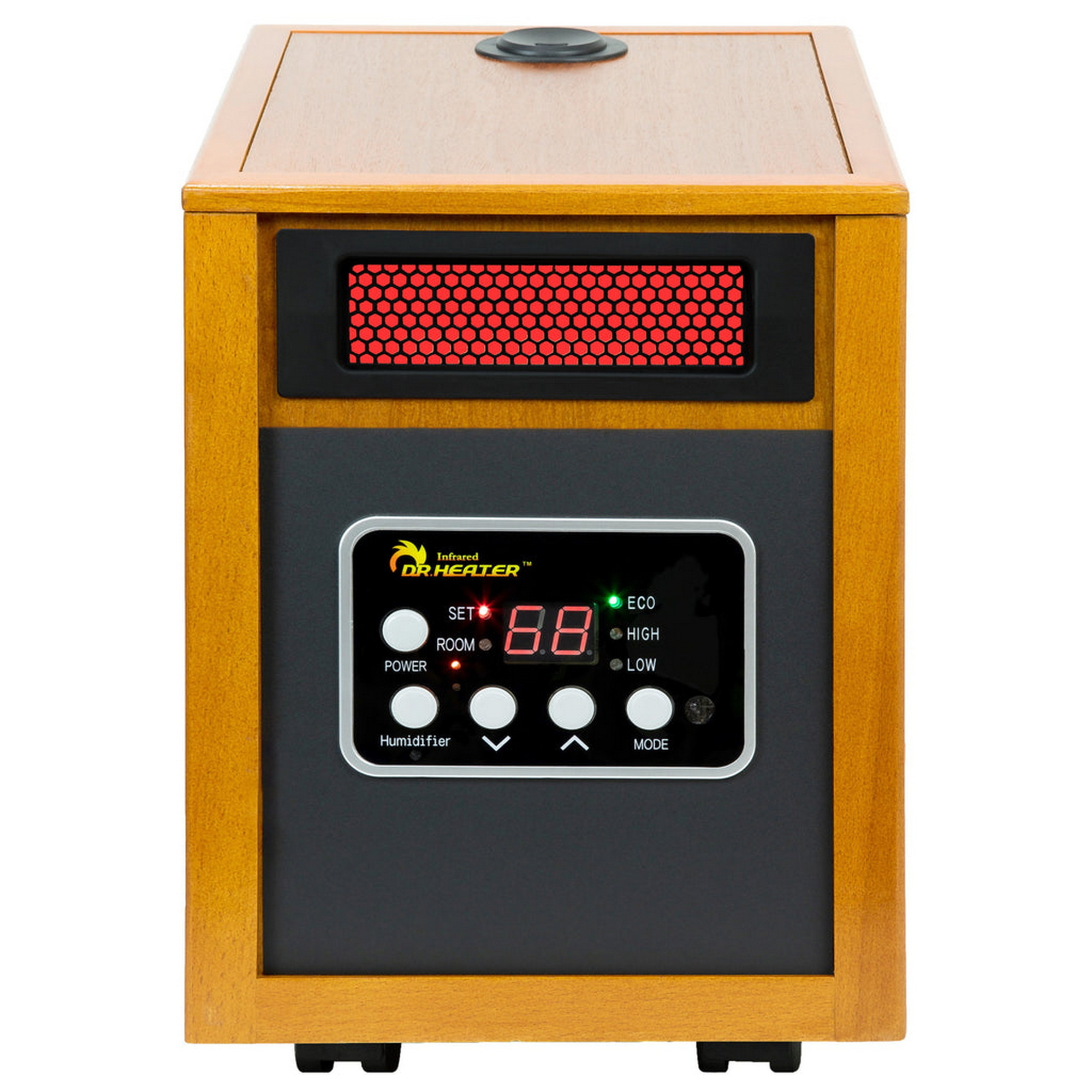 Dr. Infrared Heater, Portable Space Heater with Humidifier, 1500W, Heat Type Forced Air, Heat Output 5200 Btu/hour, Model# DR-968H